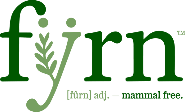 Green logo with the word 'fyrn' and its definition on a white background