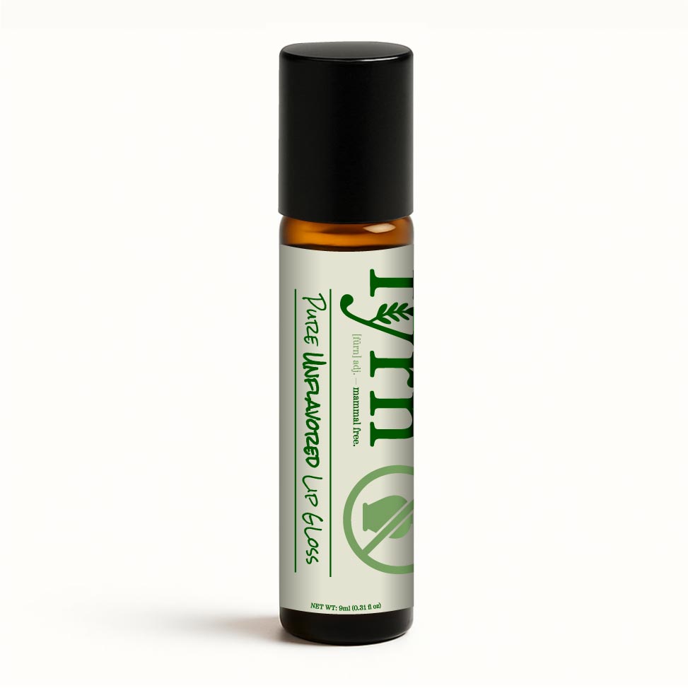 Roll-on bottle with green label on a white background