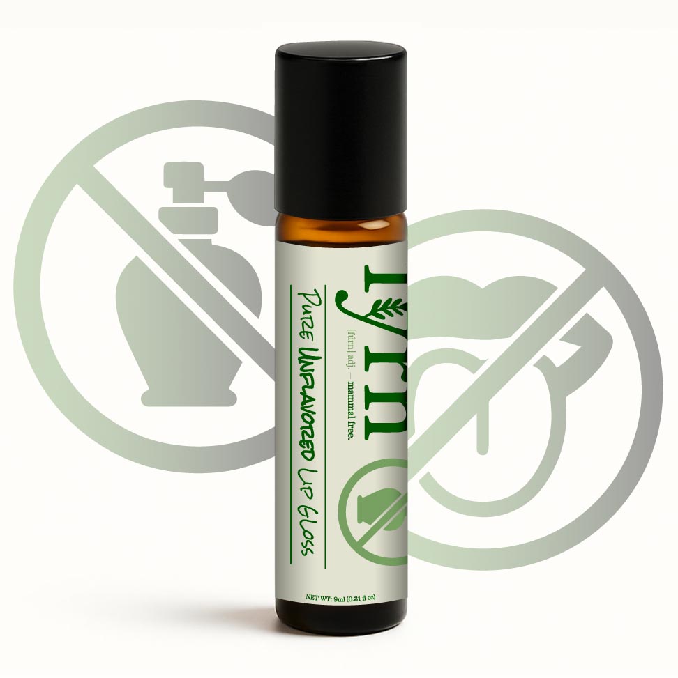 Roll-on bottle with green label on a white background